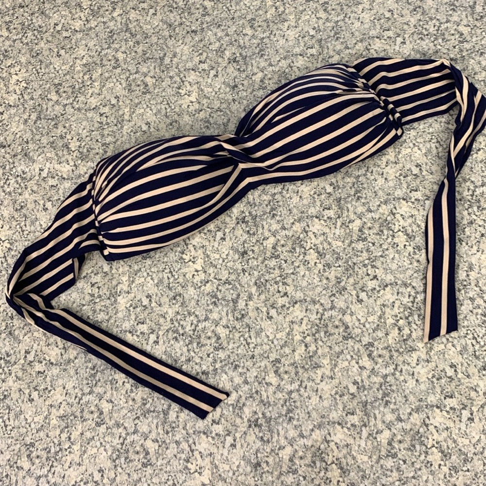 Liz Claiborne bandeau Bikini top size 14 back tied / adjustable strapless - Picture 8 of 9